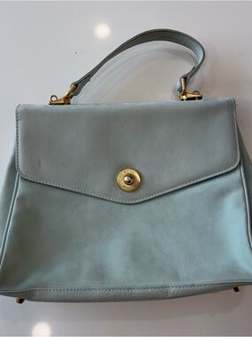 Vintage Mondi Light Blue Suede Bag